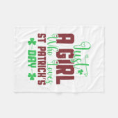 聖パトリックSデーを愛する女の子 フリースブランケット (正面(横))