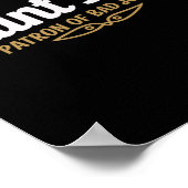 聖パパ悪戯の守護神おもしろい父の日デ ポスター (角)