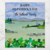 聖パーソナライズされたパトリックの日 ワインラベル (シングルラベル)