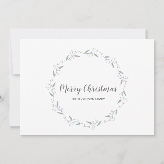 聖パーソナライズされたモダン降誕祭のお祝い シーズンカード (正面)