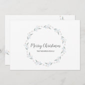 聖パーソナライズされたモダン降誕祭のお祝い シーズンカード (正面/裏面)