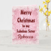 聖パーソナライズされた降誕祭お目出とう カード (黄色い花)