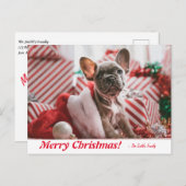 聖パーソナライズされた降誕祭のフランスの祝い ポストカード (正面/裏面)