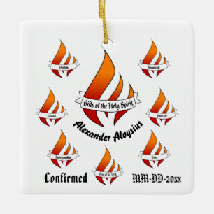 聖パーソナライズされた霊の供物 セラミックオーナメント