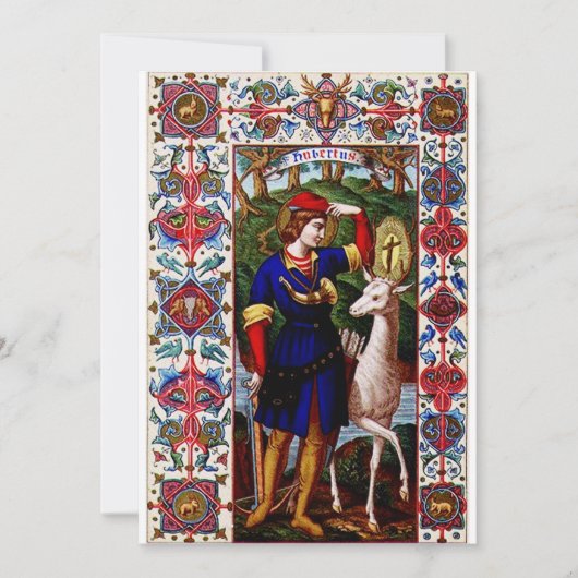 聖ヒューベルトと鹿 招待状 (正面)