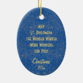 聖フィリメナと錨（SNV 051） セラミックオーナメント (裏面)