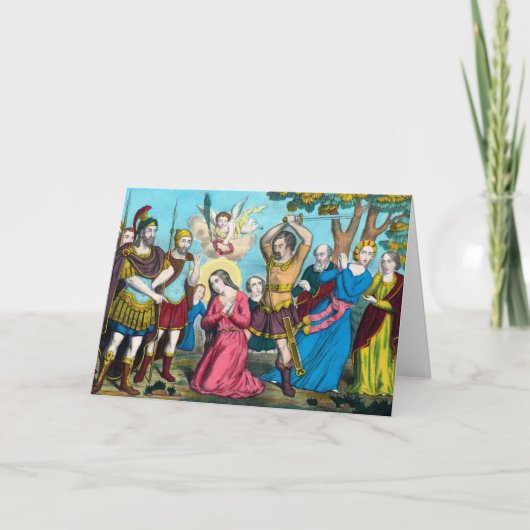 聖フィロメナの首が切られている カード (正面)