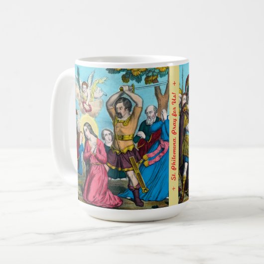 聖フィロメナの首が切られている コーヒーマグカップ (正面左)