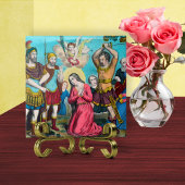 聖フィロメナの首が切られている タイル