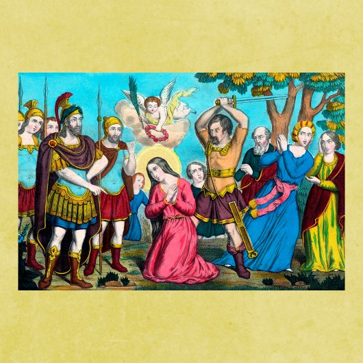 聖フィロメナの首が切られている ポスター