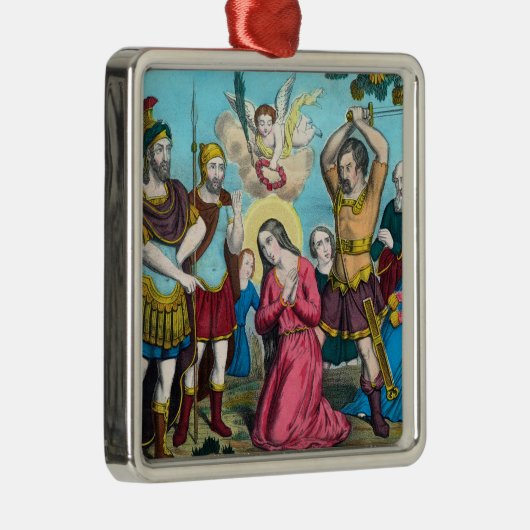 聖フィロメナの首が切られている メタルオーナメント (右)