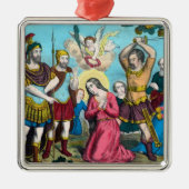 聖フィロメナの首が切られている メタルオーナメント (正面)