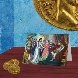 聖フィロメナはディオクレティウス帝の前で裁かれる カード