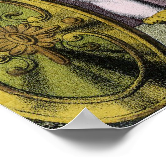 聖フィロメナはディオクレティウス帝の前で裁かれる ポスター (角)