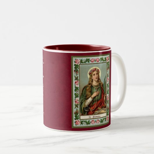 聖フィロメナ宗教カトリック殉教者祈りの言葉 ツートーンマグカップ (正面右)