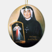 聖フォスティナ、神の慈悲 セラミックオーナメント (左)