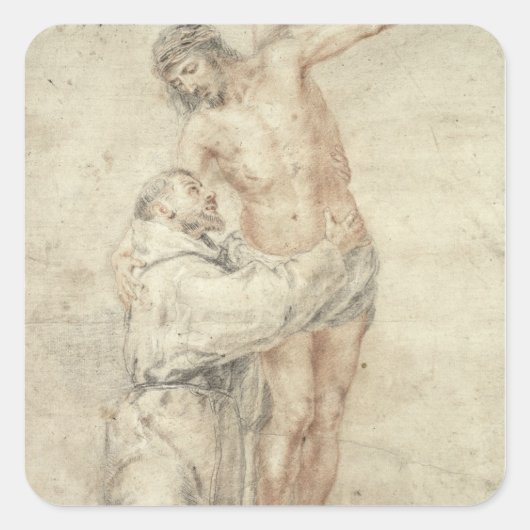 聖フランシスが世界を排斥し、抱き込む スクエアシール (正面)