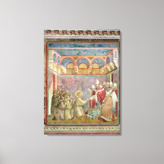 聖フランシスが承認を受ける キャンバスプリント (正面)