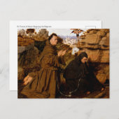 聖フランシスが1月1日にスティグマタを受け取る ポストカード (正面/裏面)