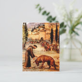 聖フランシスとオオカミ ポストカード (スタンド正面)