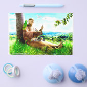 聖フランシスと説教壇の説教者が鳥を取り除く チラシ (シングル)