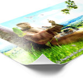 聖フランシスと説教壇の説教者が鳥を取り除く フォトプリント            (角)