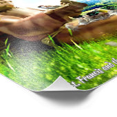 聖フランシスと説教壇の説教者が鳥を取り除く フォトプリント            (角)