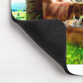 聖フランシスと説教壇の説教者が鳥を取り除く マウスパッド (コーナー)