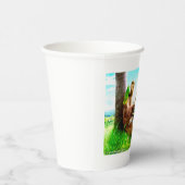 聖フランシスと説教壇の説教者が鳥を取り除く 紙コップ (右)