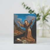 聖フランシスはゲルチーノによってスティグマタを受け取る ポストカード (スタンド正面)