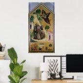 聖フランシスはスティグマタを受け取る, c.1295-1300 ポスター (ホームオフィス)