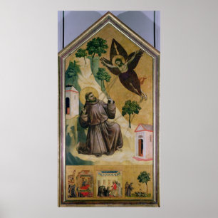 聖フランシスはスティグマタを受け取る, c.1295-1300 ポスター
