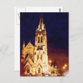 聖フランシスコ・ザビエル教会セントルイスの水彩画 ポストカード (正面/裏面)