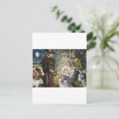 聖フランシス出生シーン，クリスマス，信仰，贈り物 シーズンポストカード (スタンド正面)