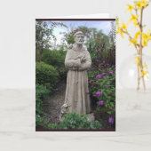 聖フランシス動物権カー感動的ド カード (黄色い花)