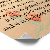 聖フランシス祈りの言葉ポスター ポスター (角)