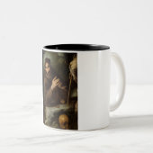 聖フランシス祈りの言葉(キリスト教信仰) ツートーンマグカップ (正面右)