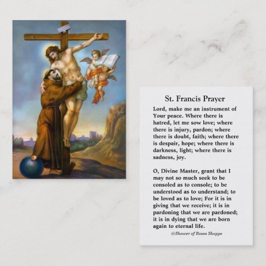 聖フランシス 名刺 (正面/裏面)