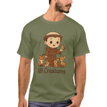 聖フランチェスコ万物Tシャツ