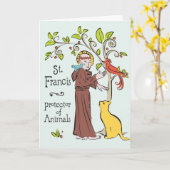 聖フランチェスコ・アッシジの動物保護カード カード (黄色い花)