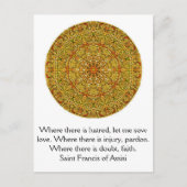 聖フランチェスコ・アッシジの愛と信仰についての名言 ポストカード (正面)