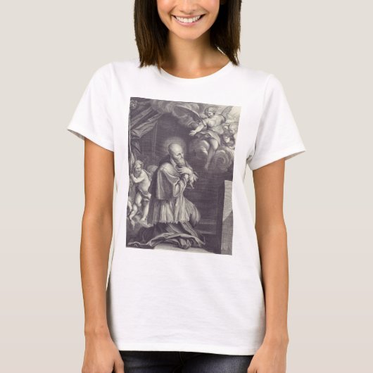 聖フランチェスコ・デ・サール 黒と白の芸術 Tシャツ (正面)