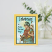 聖フロリアンとバケツ（晴天；M 019） ポストカード (スタンド正面)