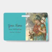 聖フロリアンとバケツ(煙; M 019) バッジ (裏面)