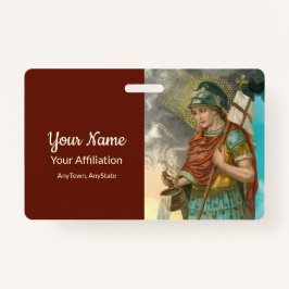 聖フロリアンとバケツ（煙； M 019） バッジ