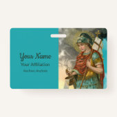 聖フロリアンとバケツ(煙; M 019) バッジ (裏面)