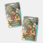 聖フロリアンとバケツ(煙;M 019) バッジ (正面&裏面)