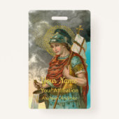 聖フロリアンとバケツ（煙； M 019） バッジ (裏面)