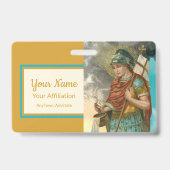 聖フロリアンとバケツ（煙； M 019） バッジ (裏面)