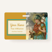 聖フロリアンとバケツ（煙； M 019） バッジ (裏面)